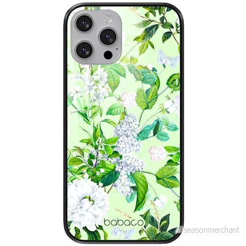 ERT GROUP mobiltelefonfodral för Apple Iphone 13 PRO MAX originalt och officiellt licensierat Babaco mönster Flowers 038 tillverkad av härdat glas, skyddsfodral 5905131300621