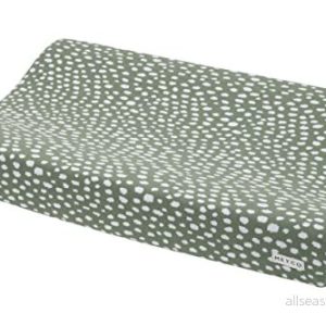 Meyco skötbäddsöverdrag skötöverdrag baby 50 x 70 cm Cheetah skogsgrön 4054703763119