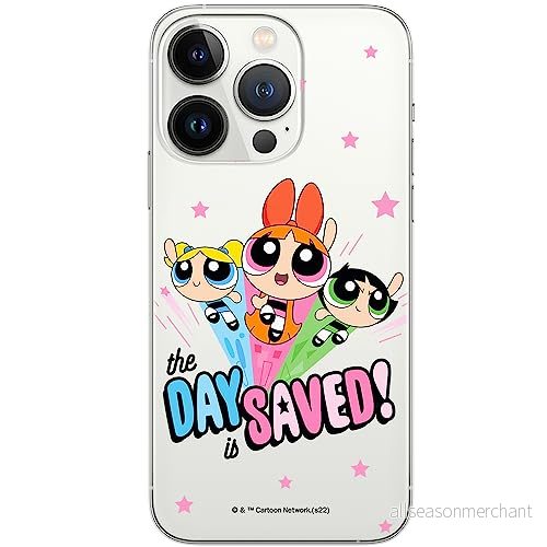 ERT GROUP mobiltelefonfodral för Iphone 13 PRO MAX originalt och officiellt licensierat The Powerpuff Girls mönster 031, gedeeltelijk transparant 5905511976286