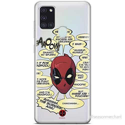 ERT GROUP mobiltelefonfodral för Samsung A21s originalt och officiellt licensierat Marvel mönster Deadpool 008 optimalt anpassad till formen på mobiltelefonen, gedeeltelijk transparant 5903040263693