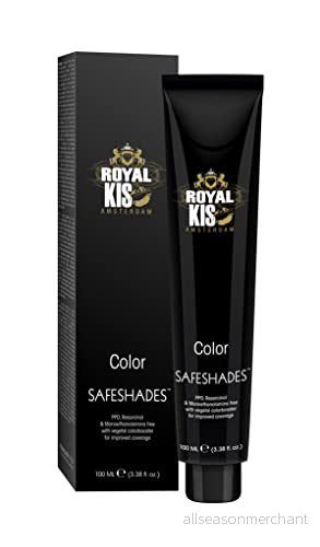 Royal KIS SafeShades permanent hårfärgkräm 100 ml 7 A hög opacitet, hållbar färg och naturligt glänsande hår utan PPD, MEA resorcinol 8717496443410