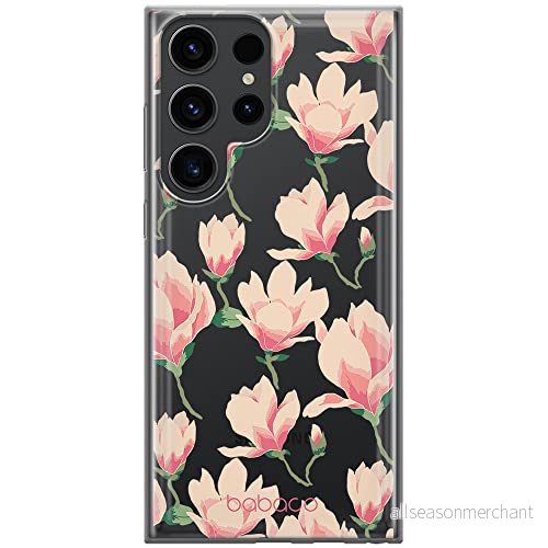 ERT GROUP mobiltelefonfodral för Samsung S23 ULTRA originalt och officiellt licensierat Babaco mönster Flowers 016 optimalt anpassad till formen på mobiltelefonen, gedeeltelijk transparant 5905511468040