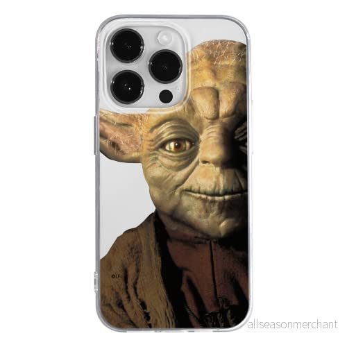 ERT GROUP mobiltelefonfodral för Apple Iphone 14 PRO originalt och officiellt licensierat Star Wars mönster Yoda 004 optimalt anpassad till formen på mobiltelefonen, gedeeltelijk transparant 5905131923240
