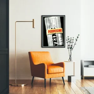 Vintageposter Pervosine med vikta tidningar - Bild 2