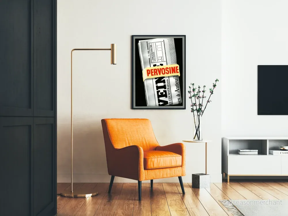 Vintageposter Pervosine med vikta tidningar - Bild 2
