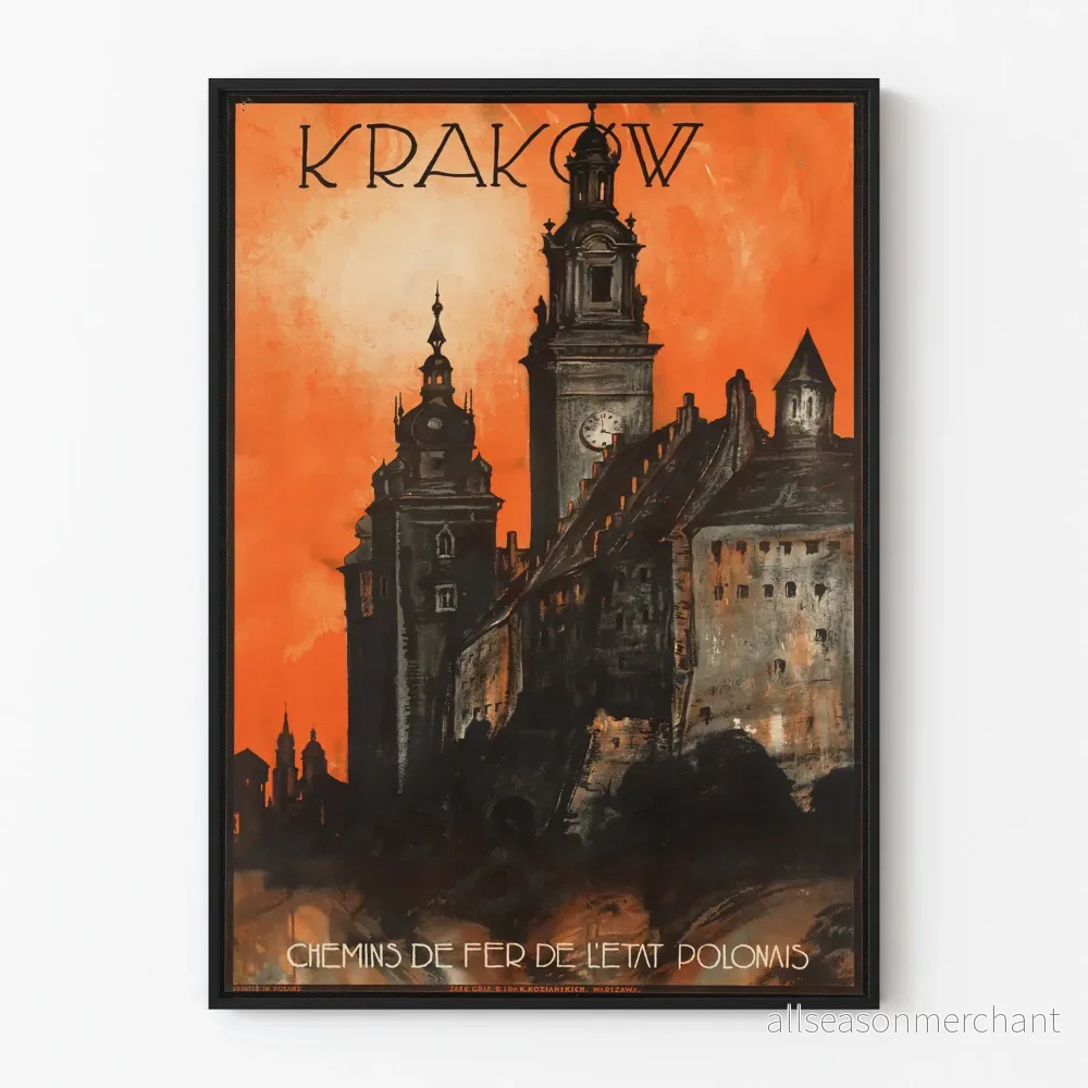 Vintageposter Kraków - Väggdekoration i retrostil