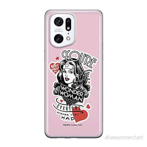 ERT GROUP mobiltelefonfodral för Oppo FIND X5 PRO originalt och officiellt licensierat DC mönster Wonder Woman 014 optimalt anpassad till formen på mobiltelefonen, fodral tillverkad av TPU plast 5905511401917