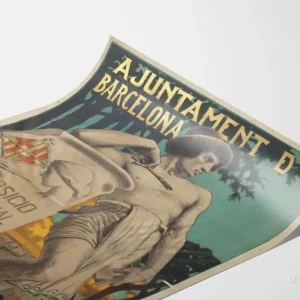 Vintageposter från den Internationella konstutställningen 1907 i Barcelona - Bild 3