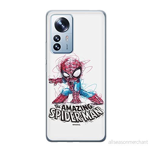 ERT GROUP mobiltelefonfodral för Xiaomi 12 PRO originalt och officiellt licensierat Marvel mönster Spider Man 021 optimalt anpassad till formen på mobiltelefonen, fodral tillverkad av TPU plast 5905511526054