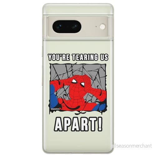 ERT GROUP mobiltelefonfodral för Google PIXEL 7 originalt och officiellt licensierat Marvel mönster Spider Man 035 optimalt anpassad till formen på mobiltelefonen, gedeeltelijk transparant 5905795154769