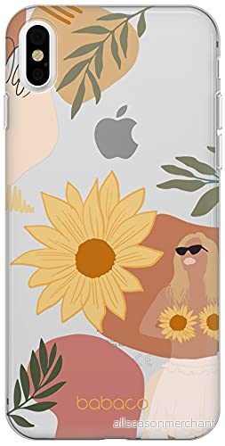 ERT GROUP mobiltelefonfodral för Apple Iphone XS Max originalt och officiellt licensierat Babaco mönster Flowers 015 Vit optimalt anpassad till formen på mobiltelefonen, gedeeltelijk transparant 5903932621068