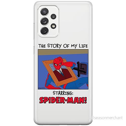 ERT GROUP mobiltelefonfodral för Samsung A73 5G originalt och officiellt licensierat Marvel mönster Spider Man 036 optimalt anpassad till formen på mobiltelefonen, gedeeltelijk transparant 5905795012229
