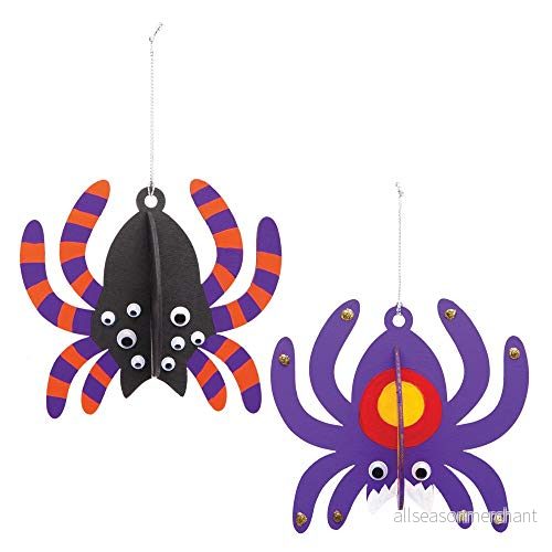 Baker Ross 3D Halloween fladdermus dekorationer hängande av trä (6 stycken) 5051174096448