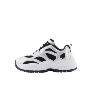 Armani Exchange Vedder, Chunky sula, laminerade detaljer, overall, logotyp, sneakers, Silver svart, 36.5 EU 8058997238335