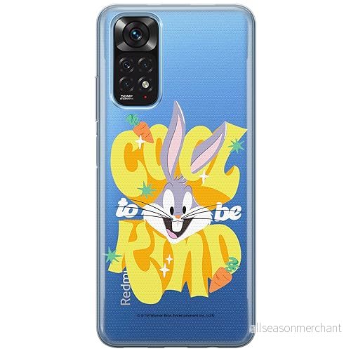ERT GROUP mobiltelefonfodral för Xiaomi REDMI NOTE 11T/ 11S 5G/ POCO M4 PRO 5G originalt och officiellt licensierat Looney Tunes mönster Bugs 014, gedeeltelijk transparant 5905795076337
