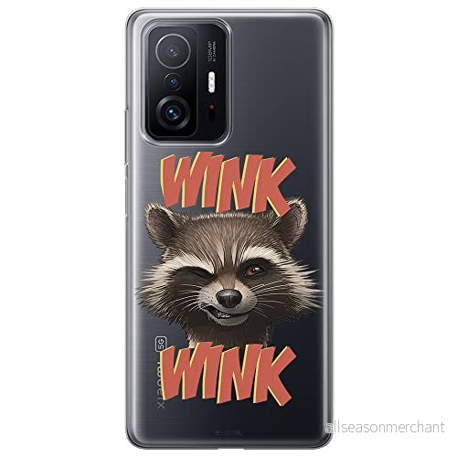 ERT GROUP mobiltelefonfodral för Xiaomi 11T 5G / PRO originalt och officiellt licensierat Marvel mönster Rocket 003 optimalt anpassad till formen på mobiltelefonen, gedeeltelijk transparant 5904805554629