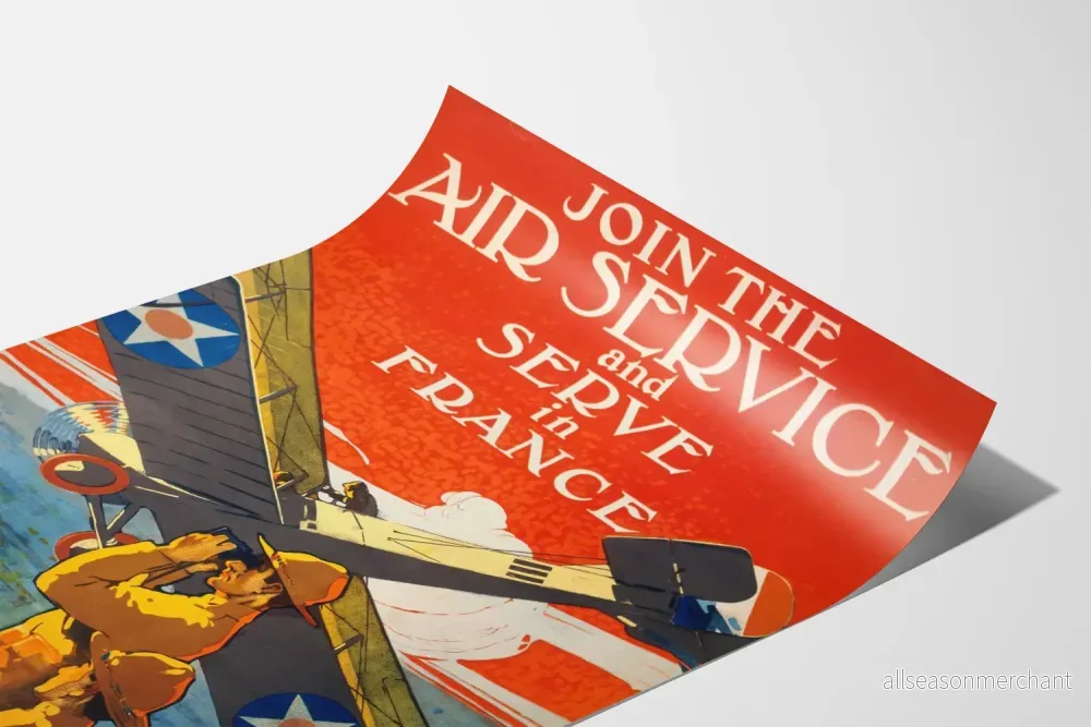 Vintage militär affisch Air Service France 1917 - Bild 3