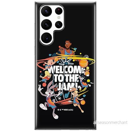 ERT GROUP mobiltelefonfodral för Samsung S22 ULTRA originalt och officiellt licensierat Looney Tunes mönster Space Jam 003 anpassad till formen på mobiltelefonen, fodral tillverkad av TPU plast 5905511019822