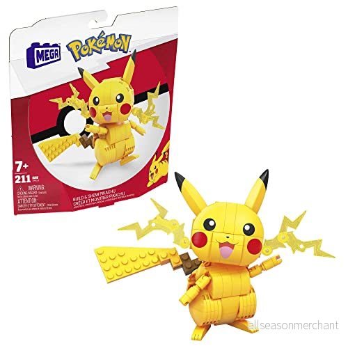 Pokémon Mega Construx Medium Pikachu 211 Bitar 887961852233