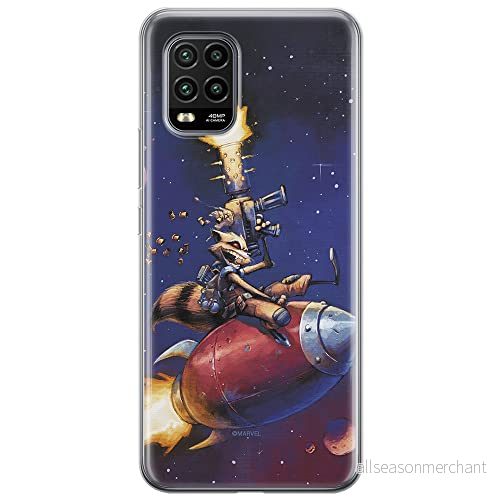 ERT GROUP mobiltelefonfodral för Xiaomi MI 10 LITE originalt och officiellt licensierat Marvel mönster Rocket 007 optimalt anpassad till formen på mobiltelefonen, fodral tillverkad av TPU plast 5903537145723