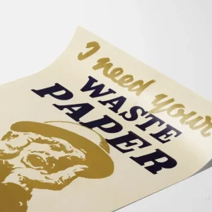 Vintage affisch som uppmuntrar till återvinning av papper - Bild 3