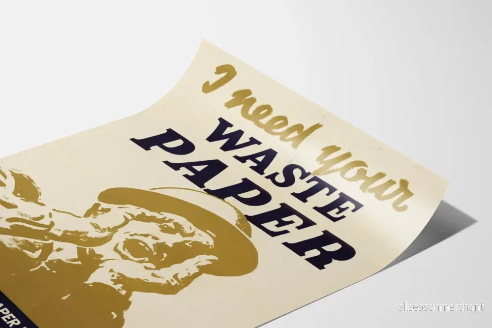 Vintage affisch som uppmuntrar till återvinning av papper - Bild 3