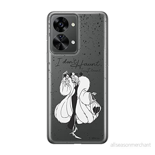 ERT GROUP mobiltelefonfodral för Oneplus NORD 2T 5G originalt och officiellt licensierat Disney mönster Cruella & Puppy 001 optimalt anpassad till formen på mobiltelefonen, gedeeltelijk transparant 5905511279004
