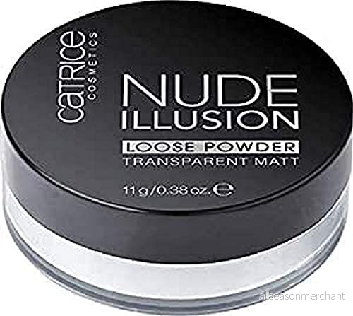Catrice Nude Illusion löst pulver, transparent, långvarig, matt, för torr hud, vegansk, oljefri, parfym, utan alkohol, 1 pack (11 g) 4250947531518