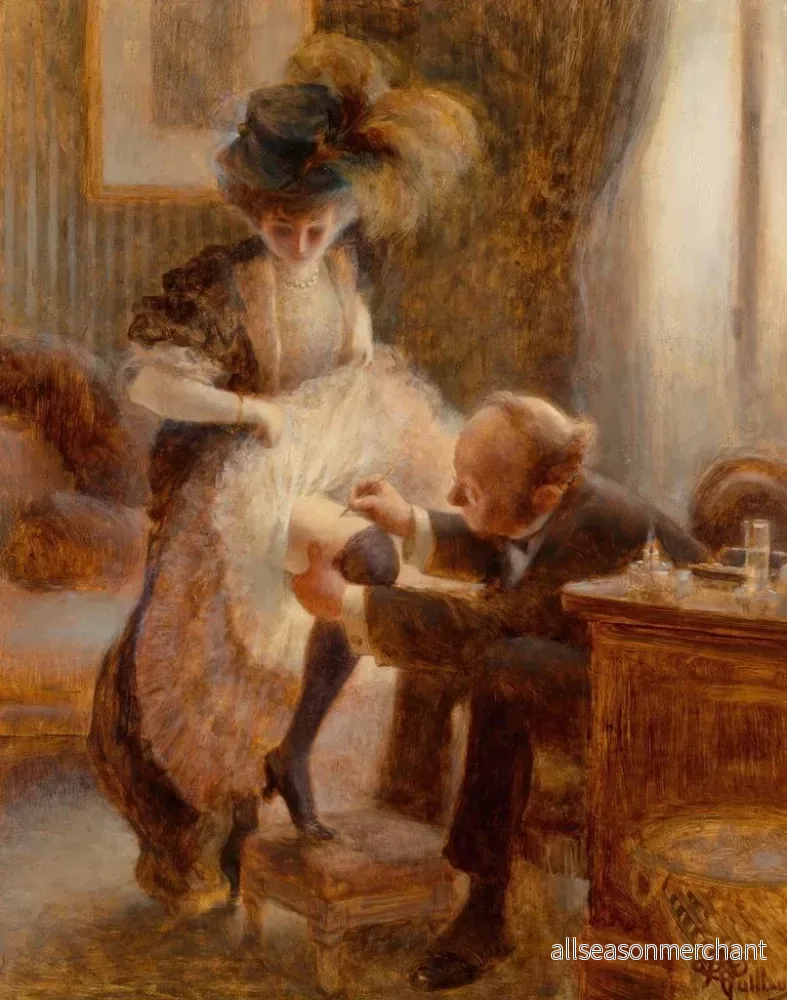 Målning Soulevant sin kjol - Albert Guillaume - Bild 2