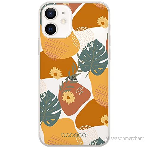 ERT GROUP mobiltelefonfodral för Apple Iphone 12 Mini originalt och officiellt licensierat Babaco mönster Plants 008 Vit optimalt anpassad till formen på mobiltelefonen, gedeeltelijk transparant 5903932570267