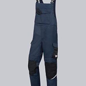 BP 2407-581-1432-39/40l latsbyxor för män, stretchbyxor med klämmor, 35% Aramid/30% modakryl/25% bomull/9% polyamid/1% övriga fibrer, nattblå/svart, 39/40 L storlek 4055301662224