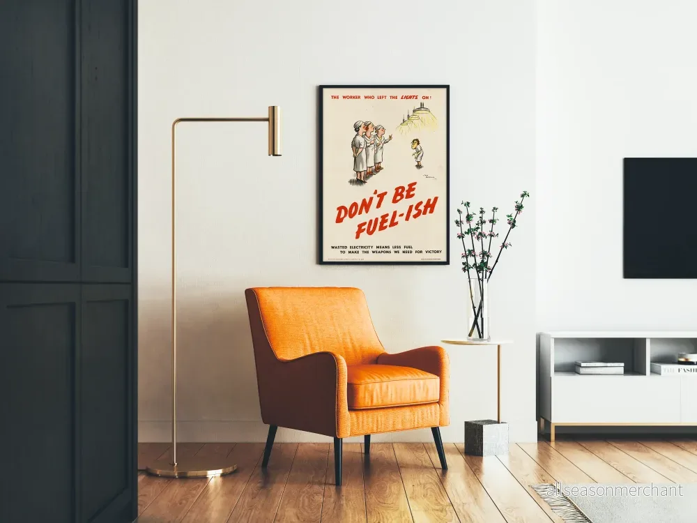 Vintageposter 'Don't Be Fuel-ish' för miljövänlig väggdekoration - Bild 2