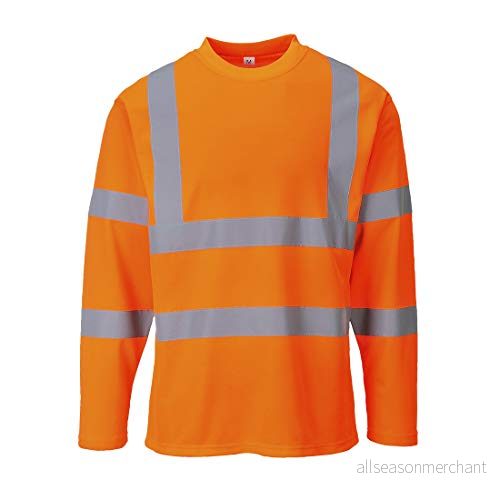 Portwest Hi Vis långärmad t shirt, färg: orange, storlek: L, S278ORRL 5036108250462