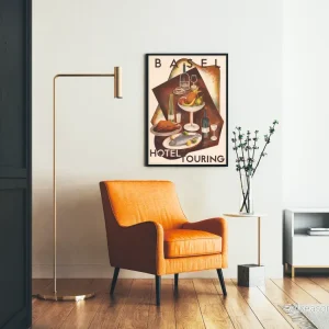 Vintageposter Basel Hôtel Touring Dekorativ - Bild 2
