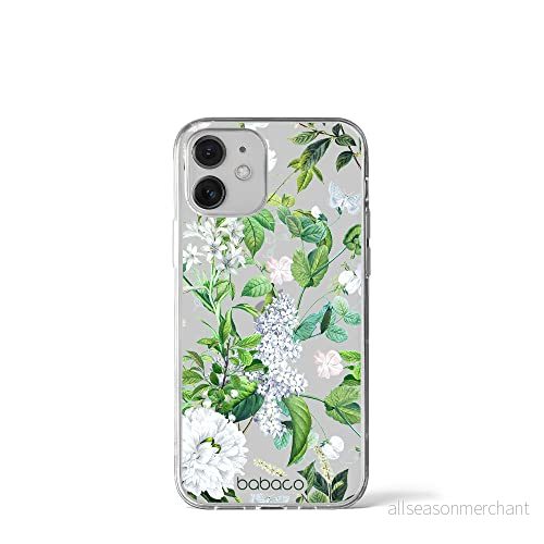ERT GROUP mobiltelefonfodral för Iphone 12 Mini originalt och officiellt licensierat Babaco mönster Flowers 038 optimalt anpassad till formen på mobiltelefonen, gedeeltelijk transparant 5905131300898