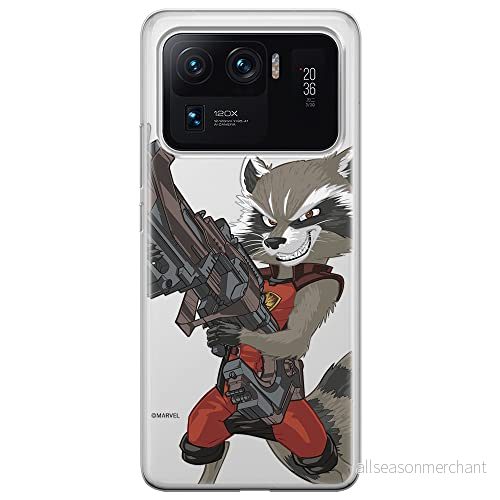 ERT GROUP mobiltelefonfodral för Xiaomi MI 11 ULTRA originalt och officiellt licensierat Marvel mönster Rocket 008 optimalt anpassad till formen på mobiltelefonen, gedeeltelijk transparant 5903932710229