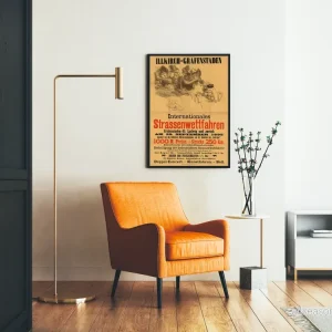 Internationell vintage-tygposter för cykelloppet Illkirch-Grafenstaden 1895 - Bild 2