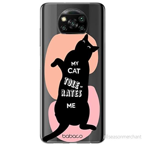 ERT GROUP mobiltelefonfodral för Xiaomi POCOPHONE X3 originalt och officiellt licensierat Babaco mönster Cats 003 optimalt anpassad till formen på mobiltelefonen, gedeeltelijk transparant 5905131112088