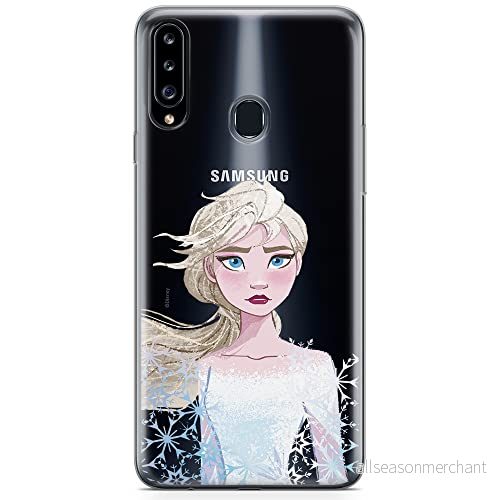 ERT GROUP mobiltelefonfodral för Samsung A20S originalt och officiellt licensierat Disney mönster Elsa 014 optimalt anpassad till formen på mobiltelefonen, gedeeltelijk transparant 5904805435034