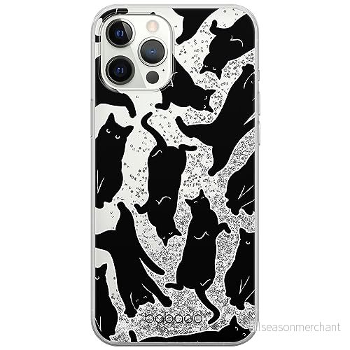 ERT GROUP mobiltelefonfodral för Apple Iphone 12/12 PRO originalt och officiellt licensierat Babaco mönster Cats 005 optimalt anpassad till formen på mobiltelefonen, med glitter overflow effekt 5905131118370