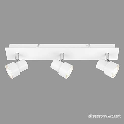 Briloner Leuchten - LED takspot, taklampa med 3 lampor, spotlight vridbar och svängbar, x GU10, 5 watt, 460 lumen, 000 Kelvin, vit 4002707366690