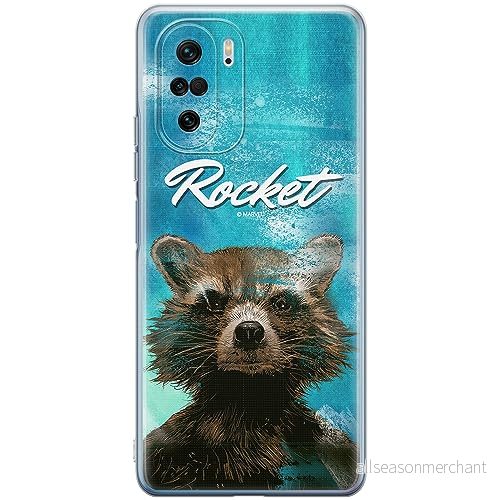 ERT GROUP mobiltelefonfodral för Xiaomi MI 11i/ REDMI K40/K40 PRO/POCO F3/ F3 PRO originalt och officiellt licensierat Marvel mönster Rocket 006, fodral tillverkad av TPU plast 5905511879396