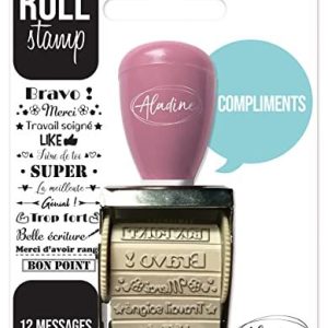 Aladine Roll’ Stamp Compliments rullstämpel 12 stämpelmeddelanden överallt perfekt för Bullet Journal, Scrapbooking 2159 svart 3660016021597 Aladine Roll’ Stamp Compliments rullstämpel 12 stämpelmeddelanden överallt perfekt för Bullet Journal, Scrapbooking 2159 svart 3660016021597