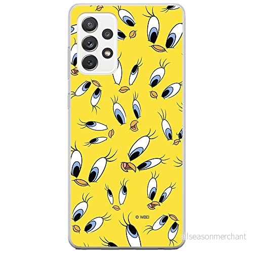 ERT GROUP mobiltelefonfodral för Samsung A52 5G / LTE 4G A52S originalt och officiellt licensierat Looney Tunes mönster Tweety 006, fodral tillverkad av TPU plast 5903040065754