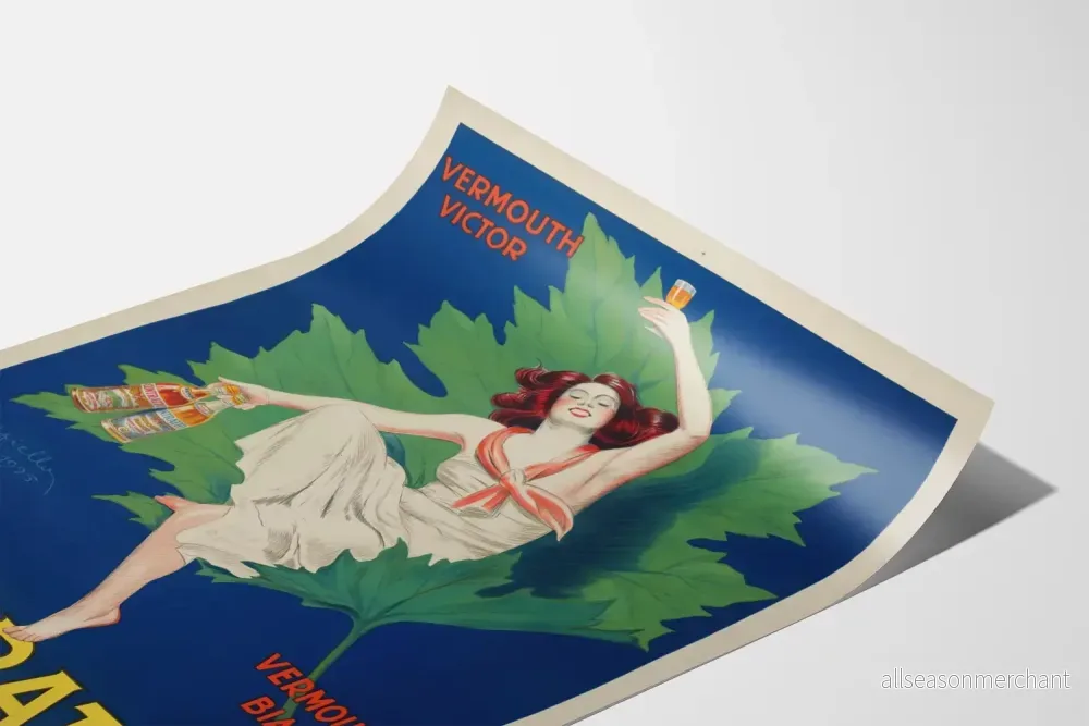 Vintageposter för Vermouth Contratto Canelli för väggdekoration - Bild 3