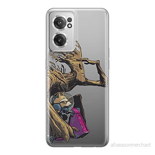 ERT GROUP mobiltelefonfodral för Oneplus NORD CE 2 originalt och officiellt licensierat Marvel mönster Guardians of the Galaxy 003 anpassad till formen på mobiltelefonen, gedeeltelijk transparant 5905511299729