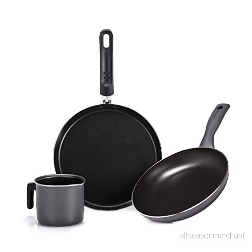[Amazon Exclusive] Mynt Eden Frukost Set (BOLL.10+CREP.25+PAD.18 CM) i Aluminium Återvunnit från burkar, 100% Made in Italy 8003703177217