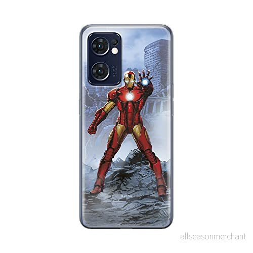 ERT GROUP mobiltelefonfodral för Oppo RENO 7 5G originalt och officiellt licensierat Marvel mönster Iron Man 006 optimalt anpassad till formen på mobiltelefonen, fodral tillverkad av TPU plast 5905511301828