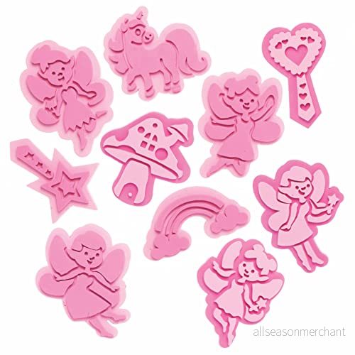 Baker Ross AX905 Fairy Stamper paket med 10, skumstämpel set för barn, perfekt barn målning konst och hantverksprojekt 5051174115545