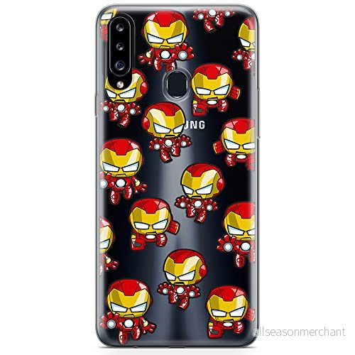 ERT GROUP mobiltelefonfodral för Samsung A20S originalt och officiellt licensierat Marvel mönster Iron Man 031 optimalt anpassad till formen på mobiltelefonen, gedeeltelijk transparant 5904805154140
